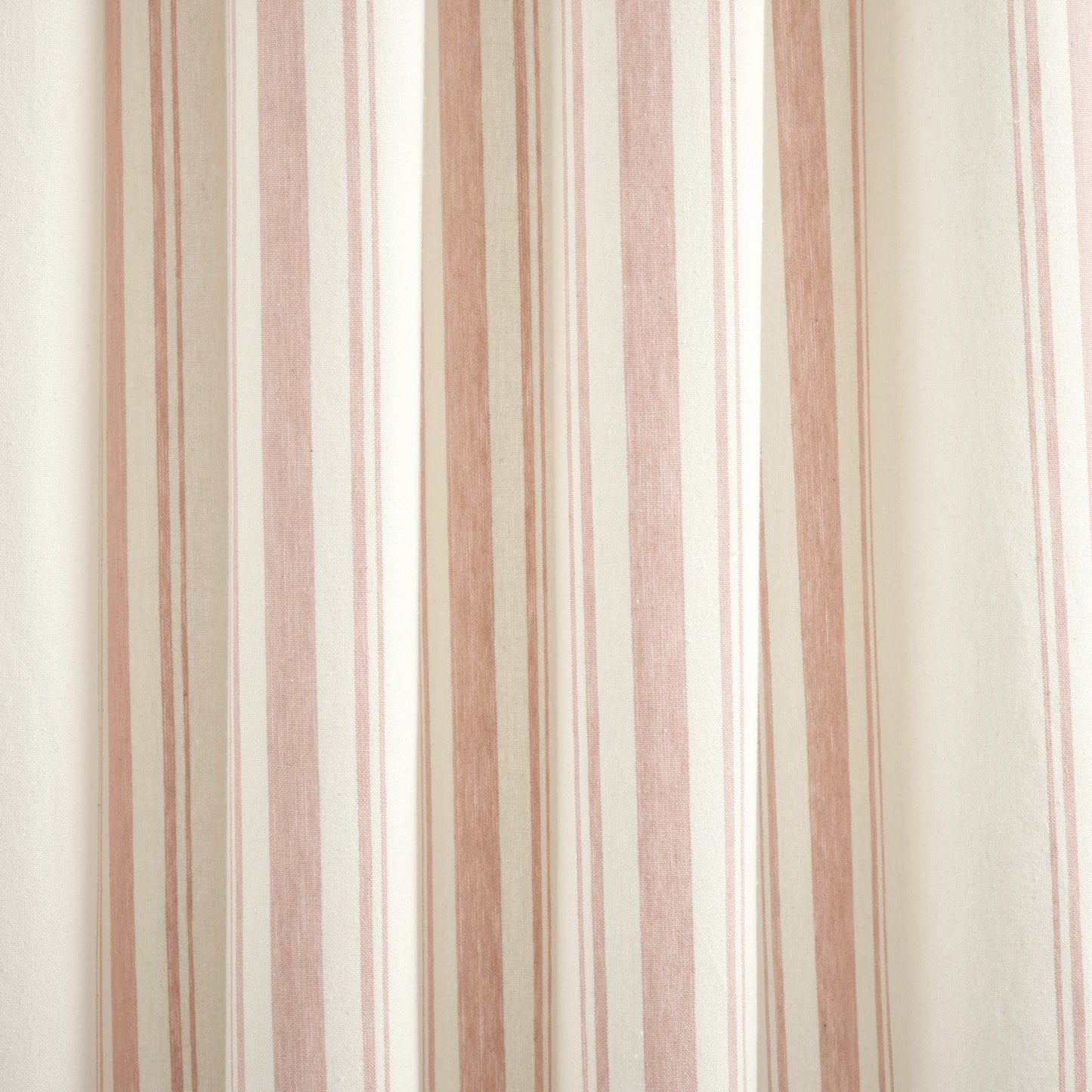 Farmhouse Stripe Yarn Dyed Recycled Cotton Window Curtain Panel Set