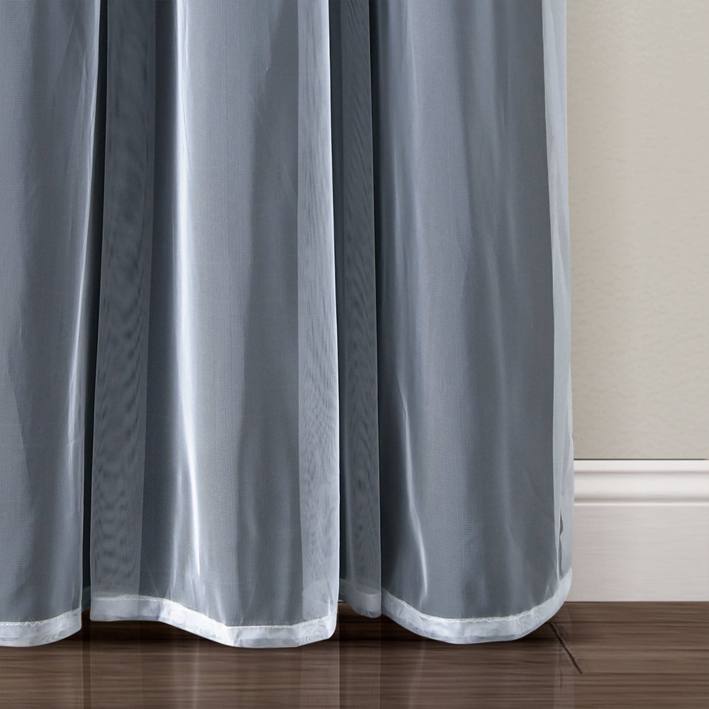 Grommet Sheer With Insulated Blackout Lining Curtain Panel Set