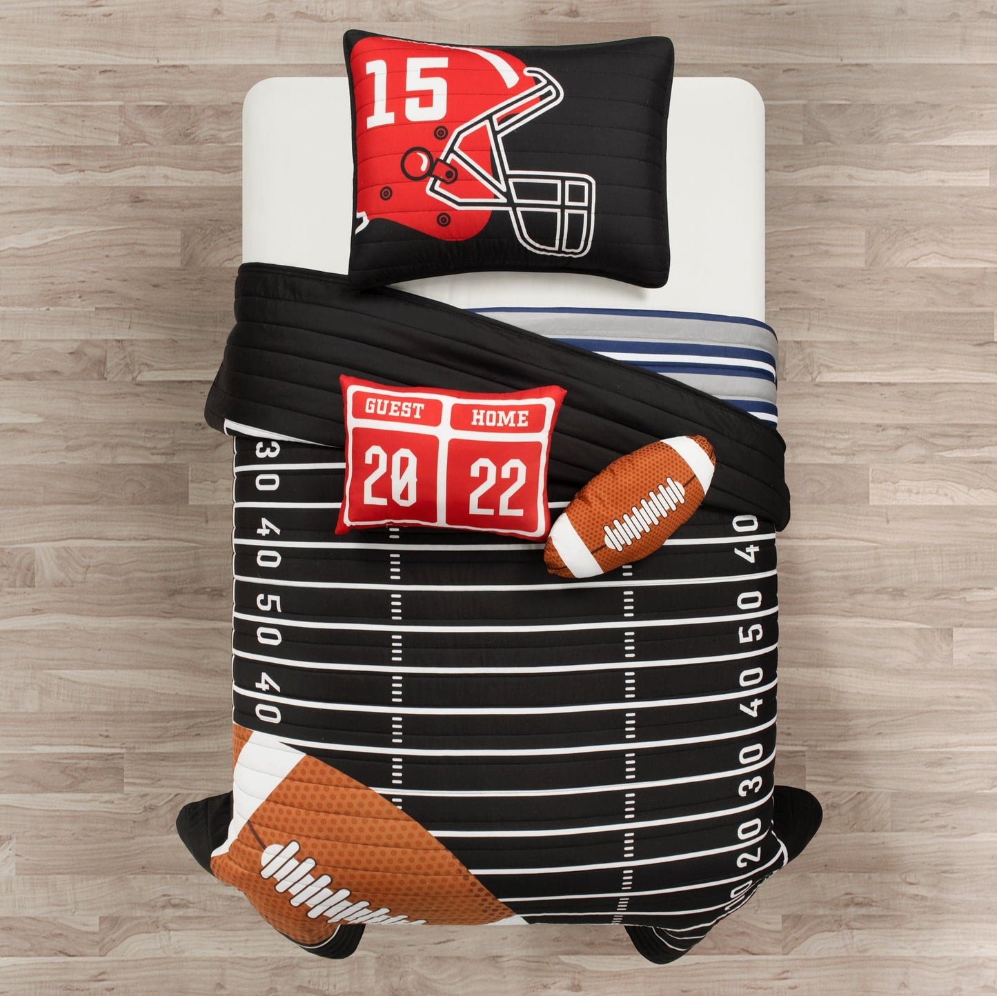 American Football Reversible Quilt Set