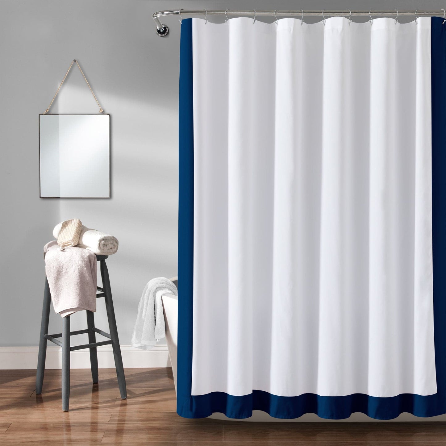 Block Border Shower Curtain