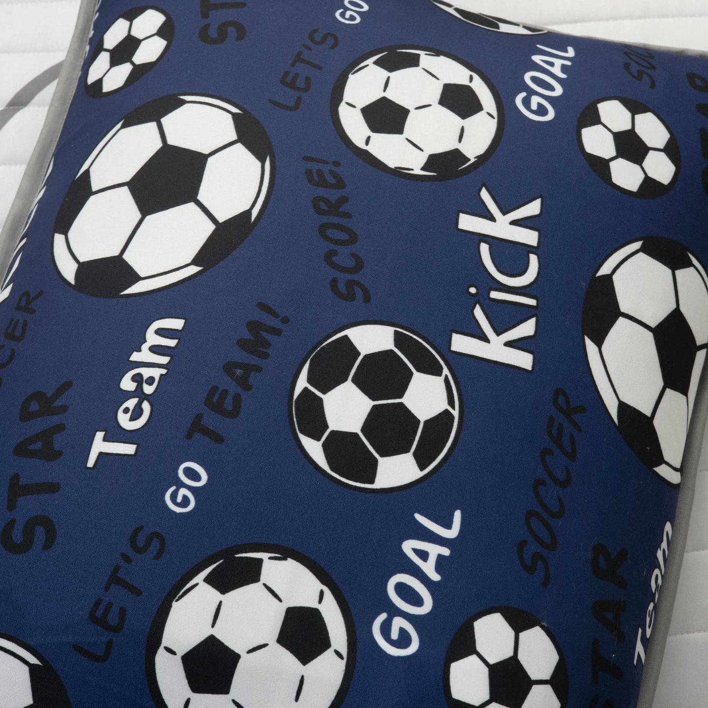 Soccer Game Reversible Oversized Quilt Set