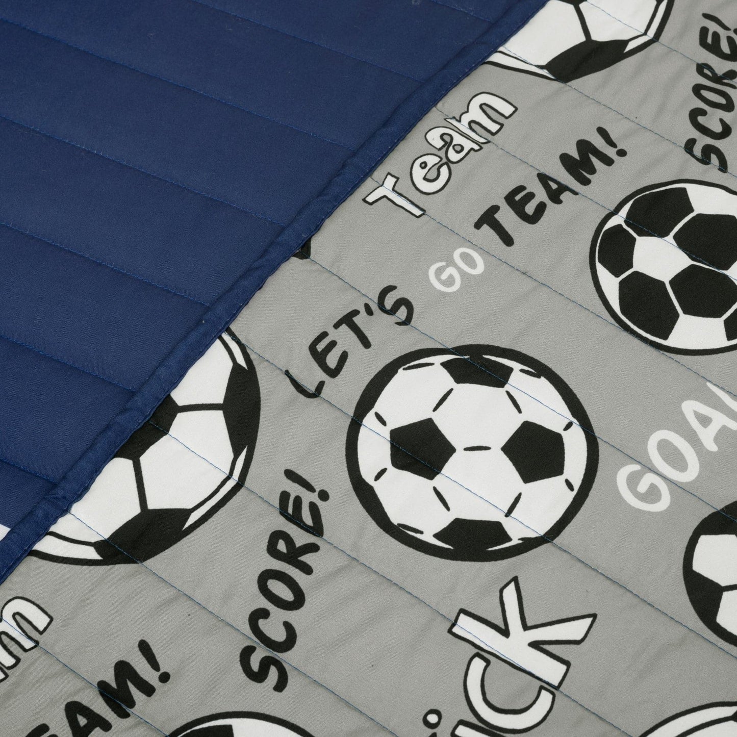 Soccer Game Reversible Oversized Quilt Set