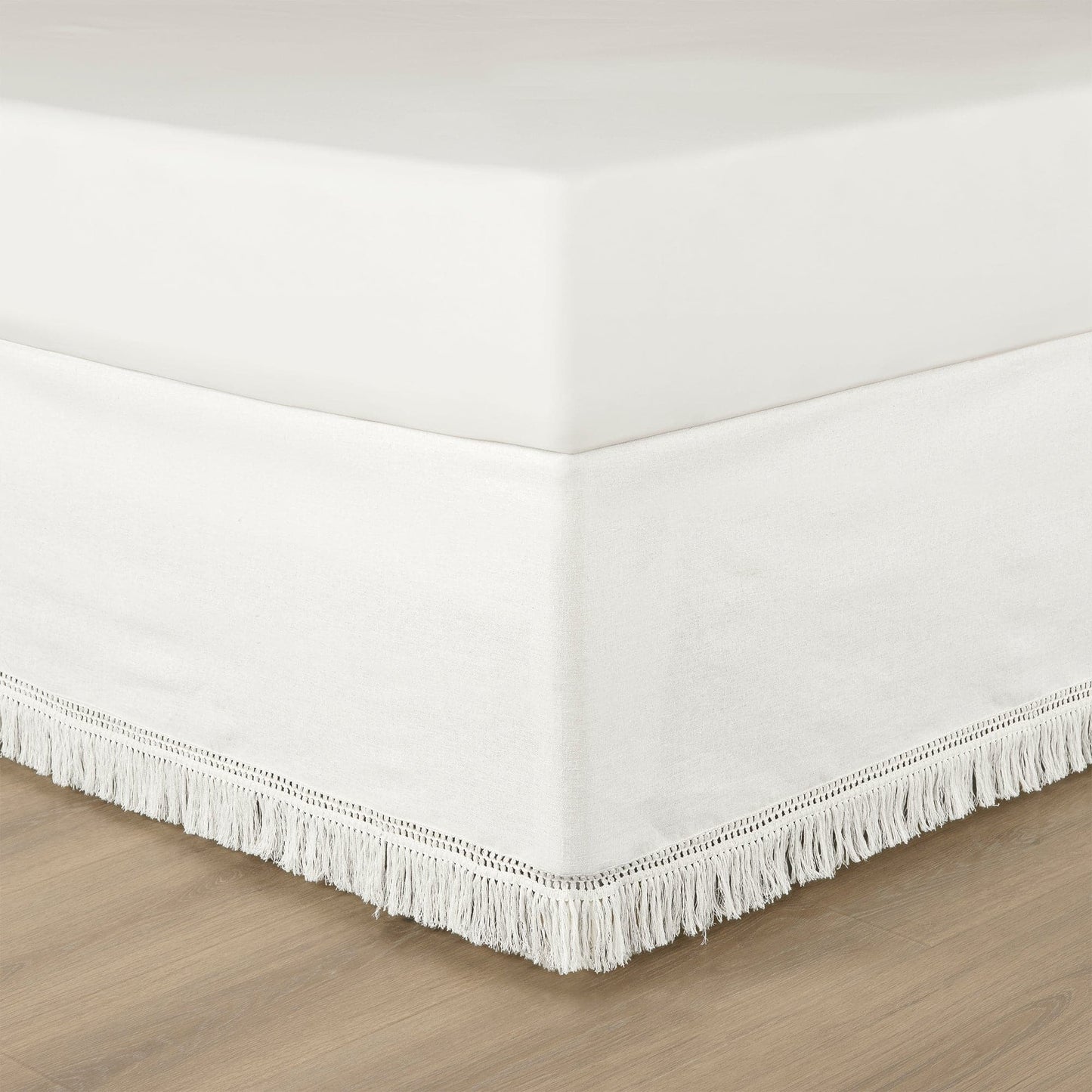 Boho Fringe 15-Inch Tailored Drop Easy Fit Bed Skirt