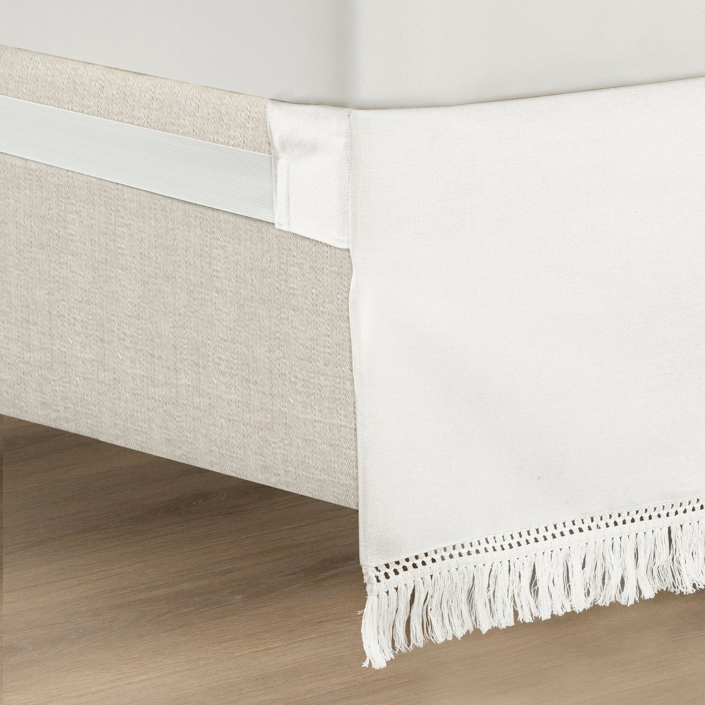 Boho Fringe 15-Inch Tailored Drop Easy Fit Bed Skirt