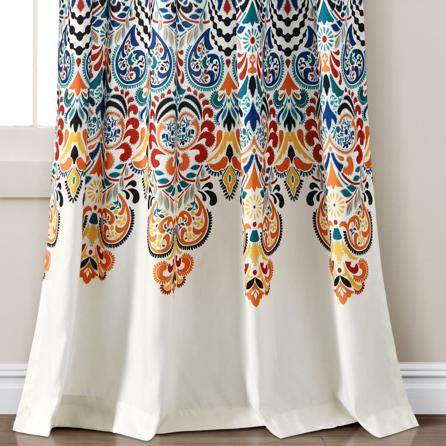 Boho Medallion Window Curtain Panel Set