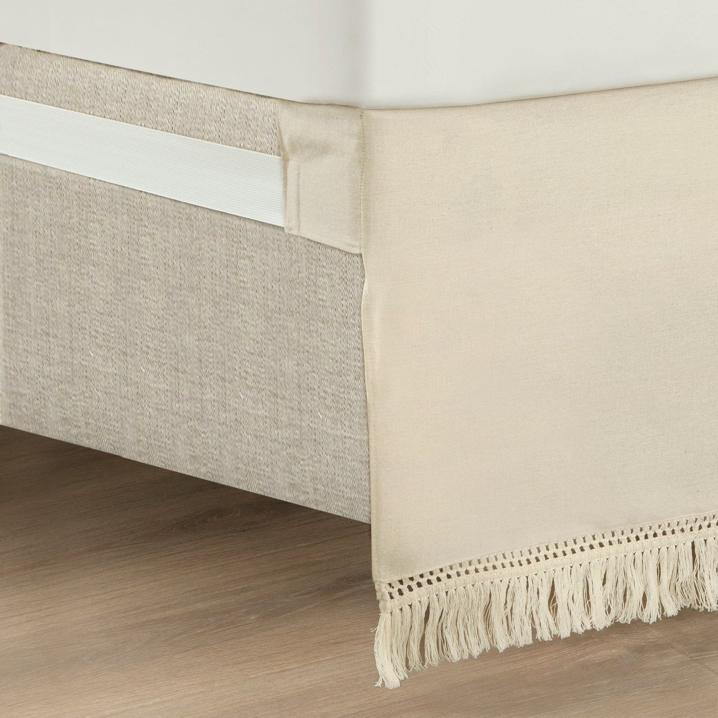 Boho Fringe 15-Inch Tailored Drop Easy Fit Bed Skirt