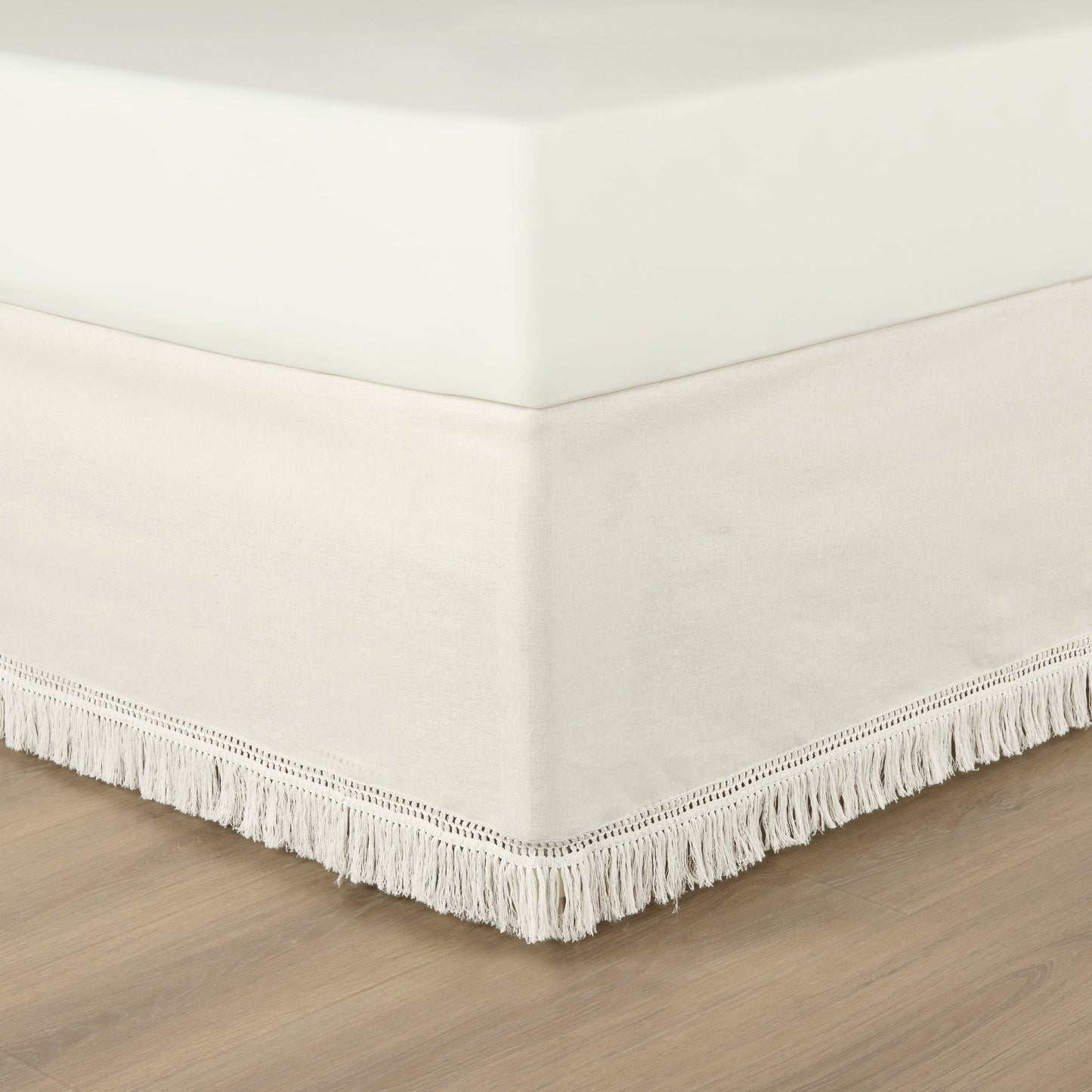 Boho Fringe 15-Inch Tailored Drop Easy Fit Bed Skirt