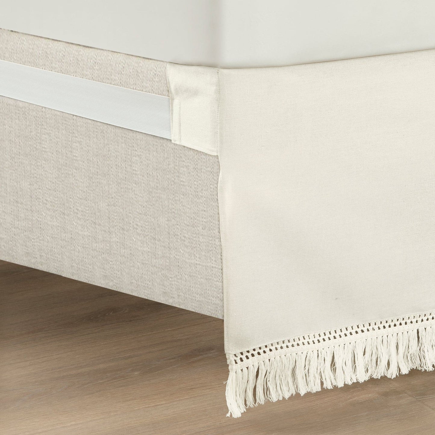 Boho Fringe 15-Inch Tailored Drop Easy Fit Bed Skirt