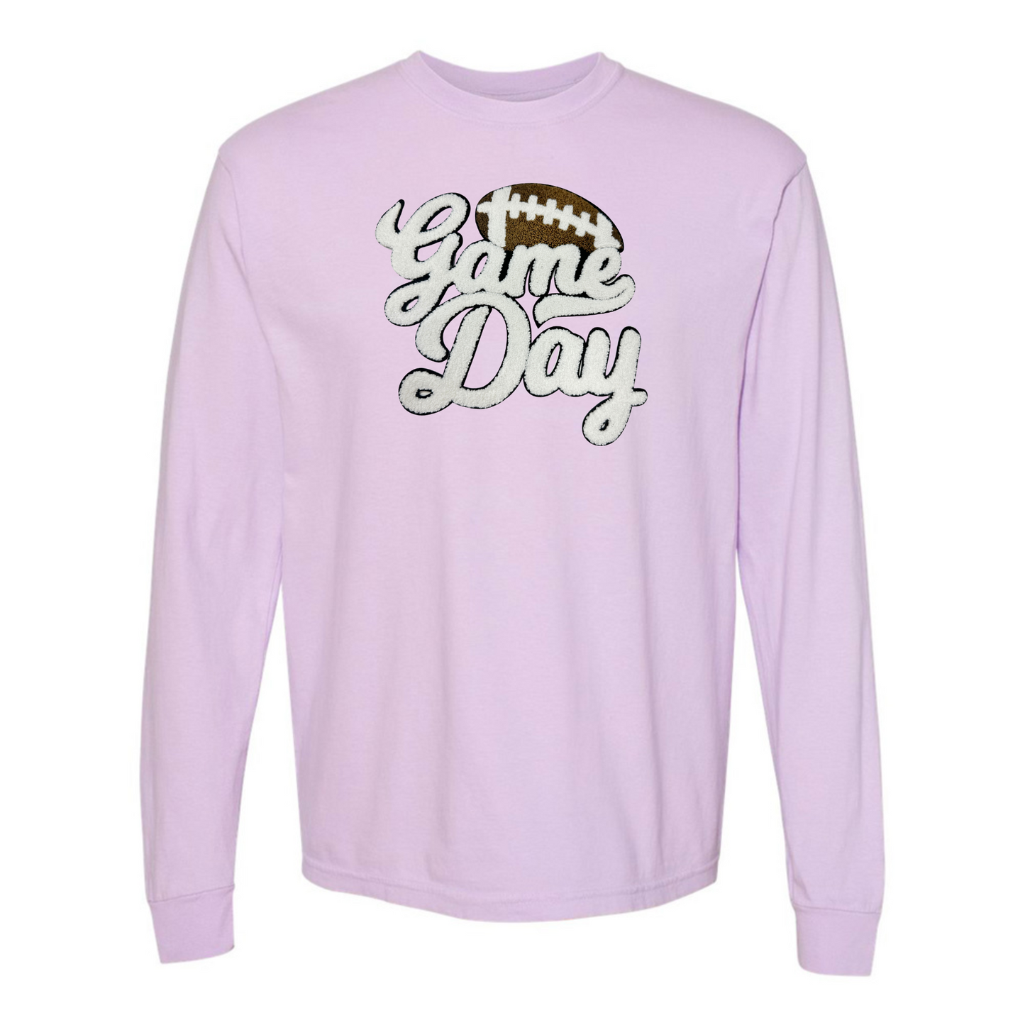 Football 'Game Day' Letter Patch Long Sleeve T-Shirt