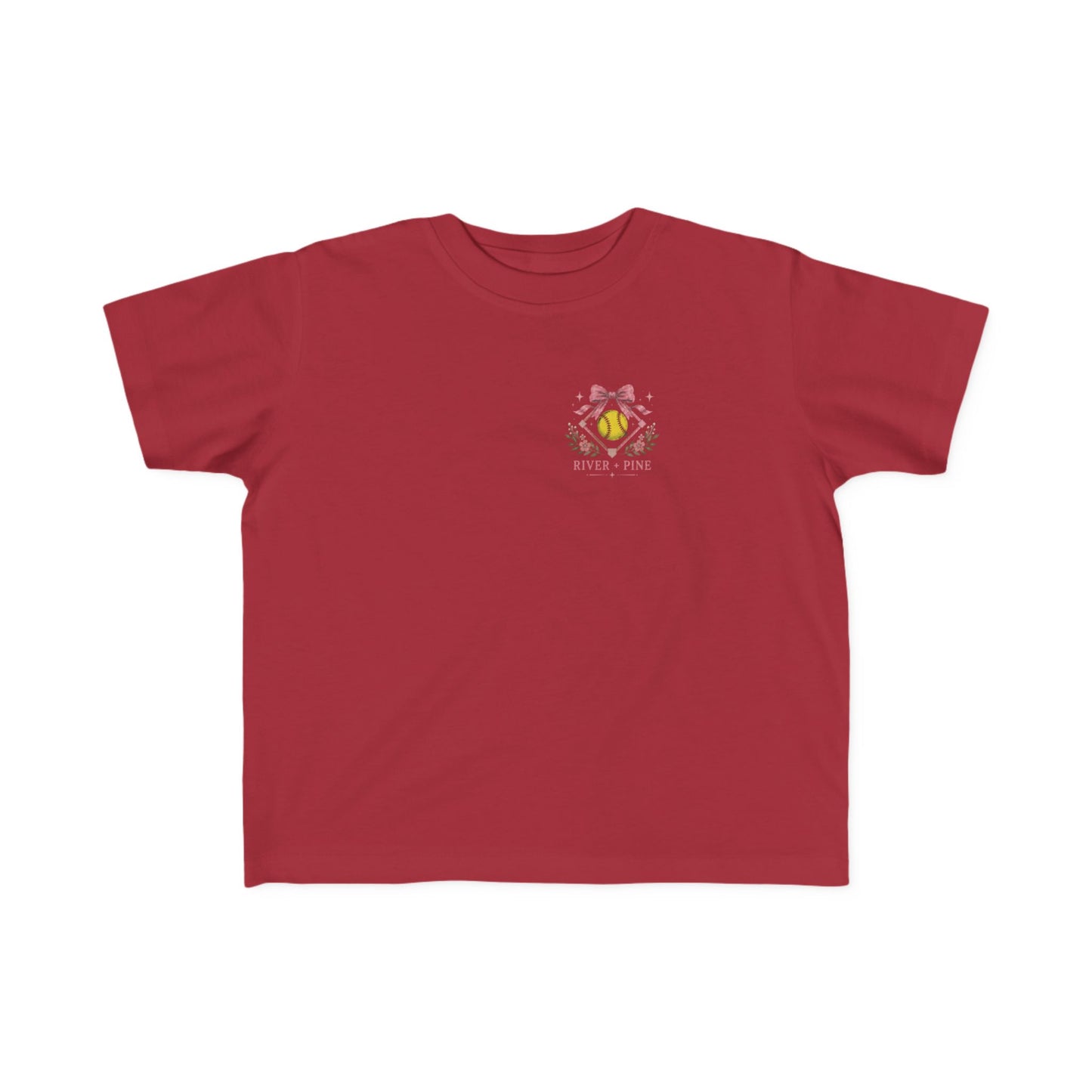 River + Pine - Any Day on the Diamond is a Good Day Girls Softball Toddler Tee