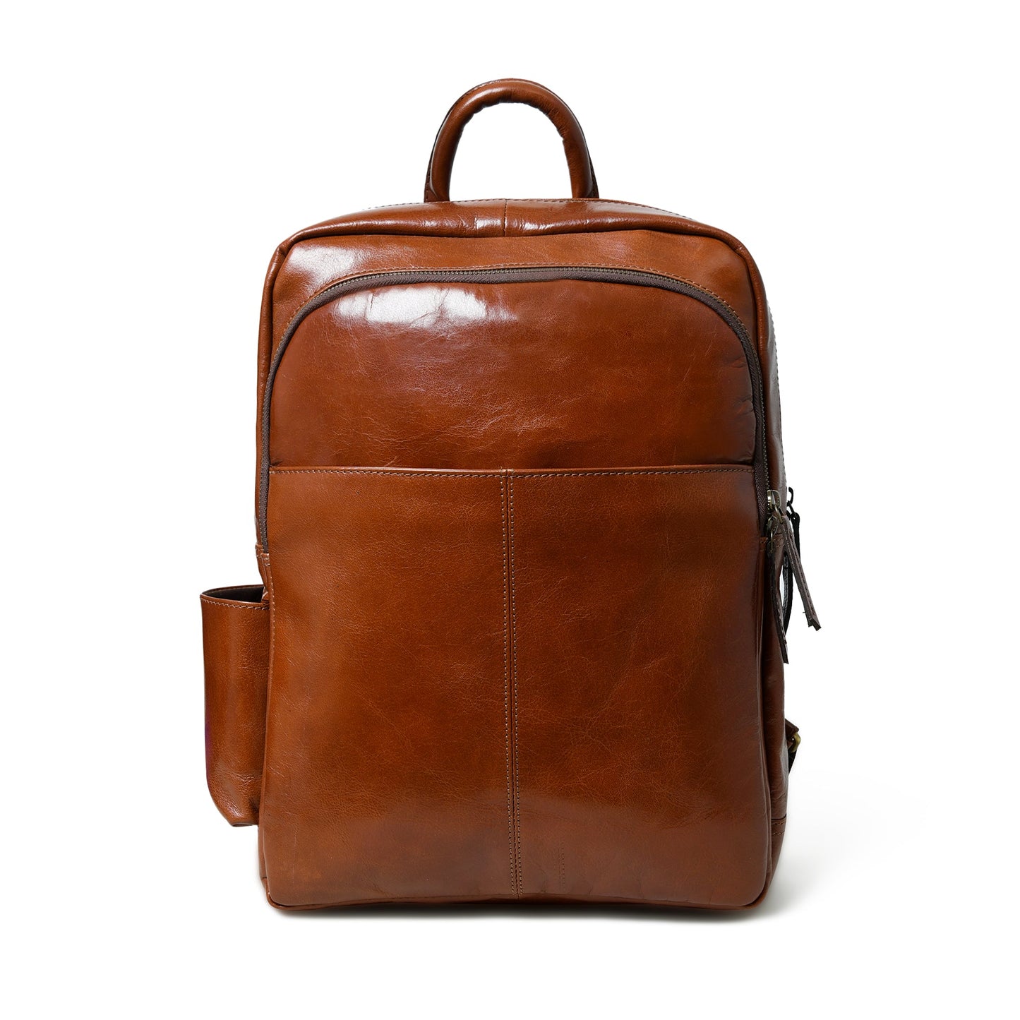 Luxury Italian Leather Backpack, Tan