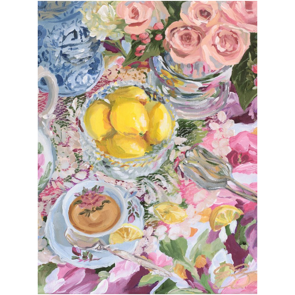 Lemon Tea No. 1, a fine art print on canvas