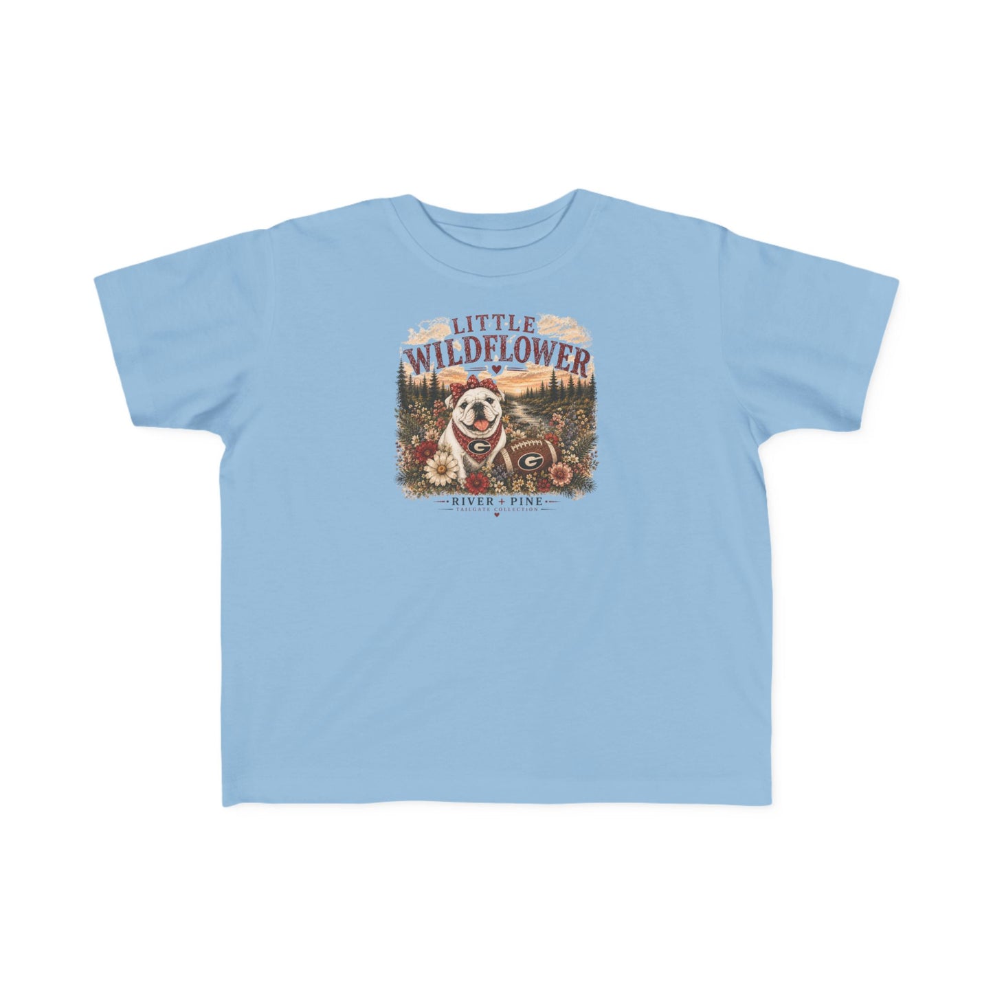 Toddler Tee — "Little Wildflower" UGA Football Tee