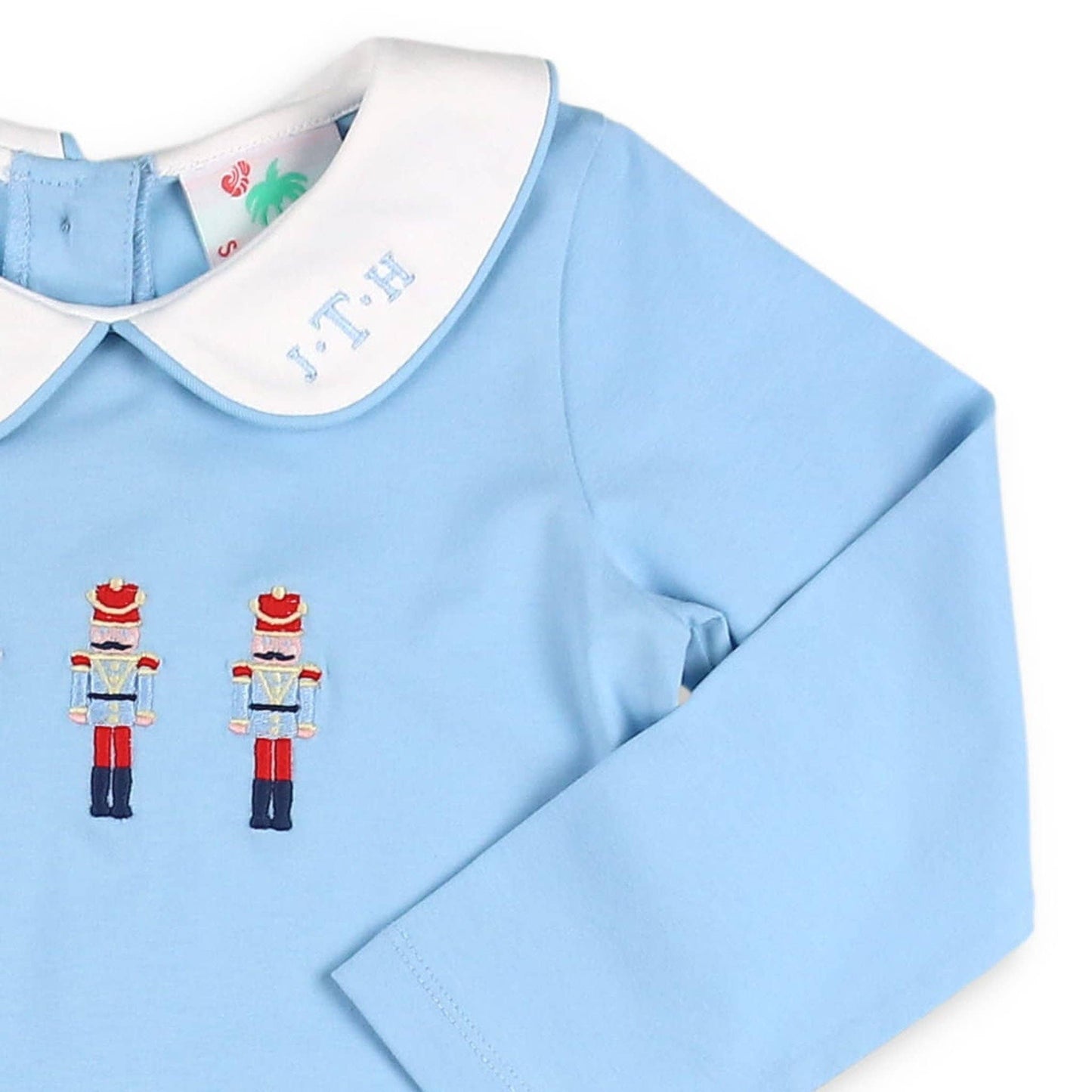Shrimp and Grits Kids - Boys Collar Romper - Nutcracker