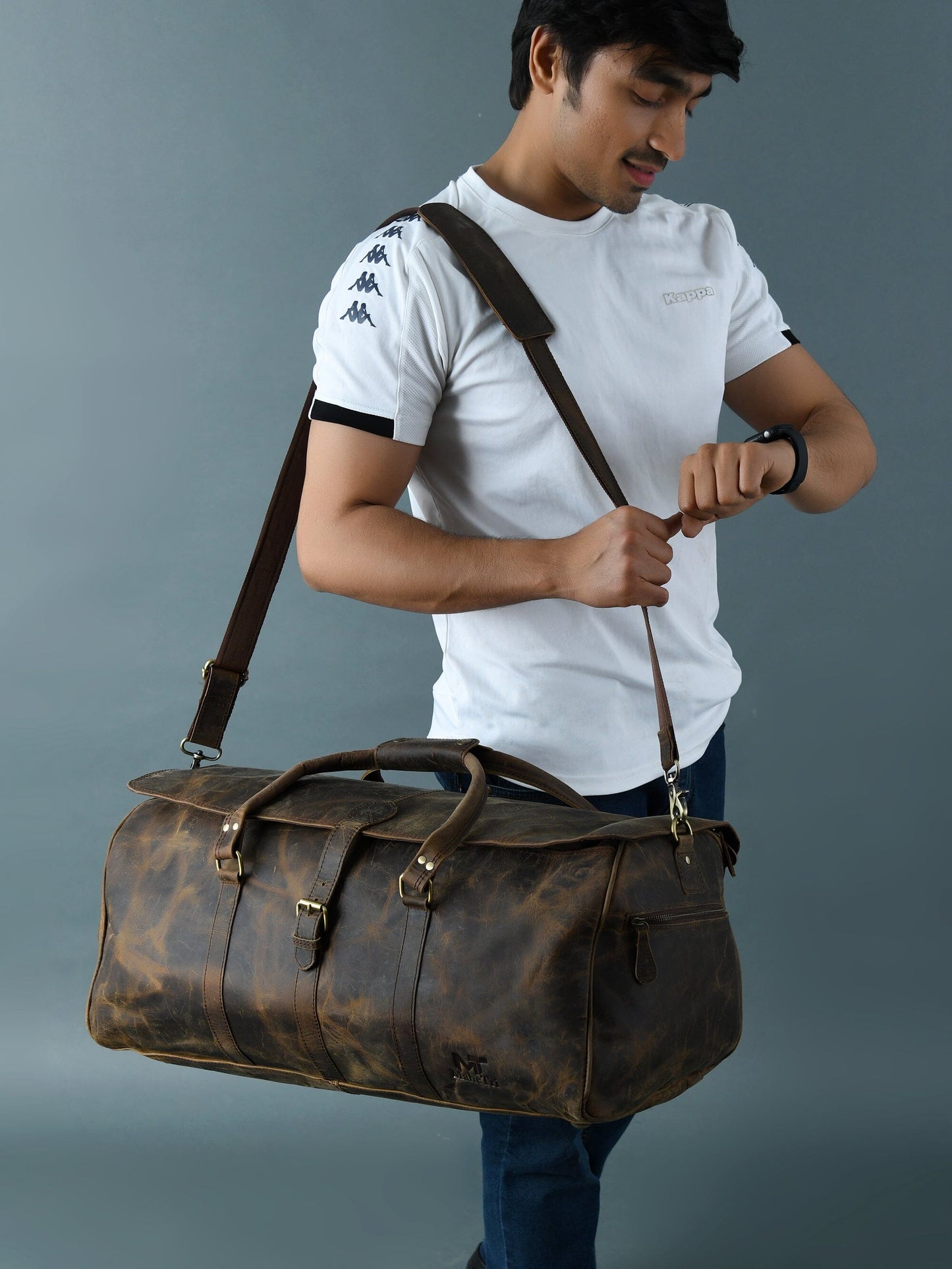 The Bolton Flap Duffel- Dark Brown