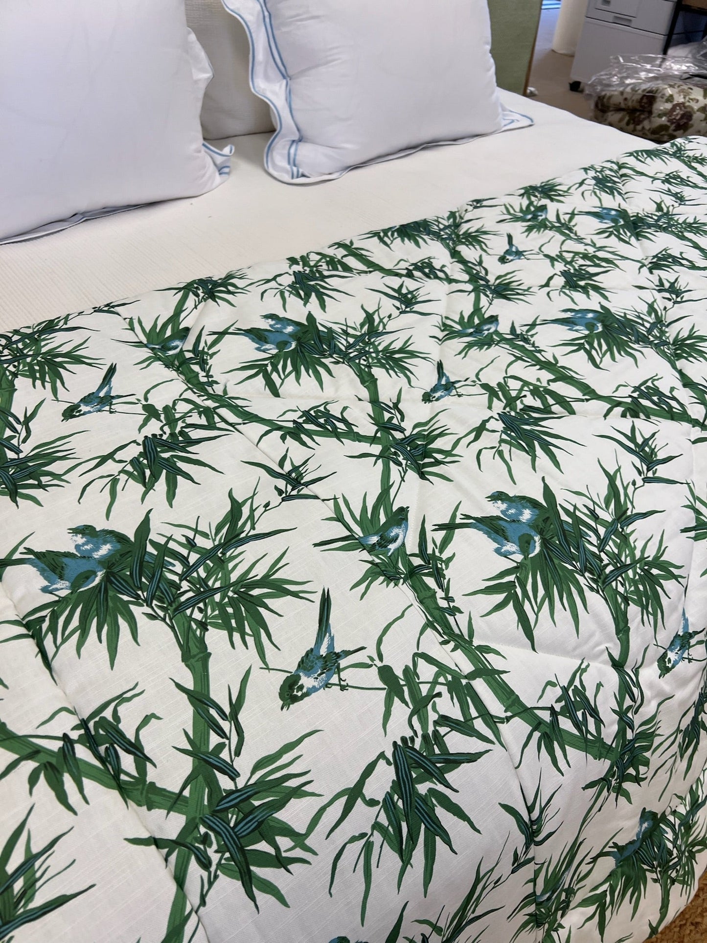 Janie in Emerald & Storm Comforter