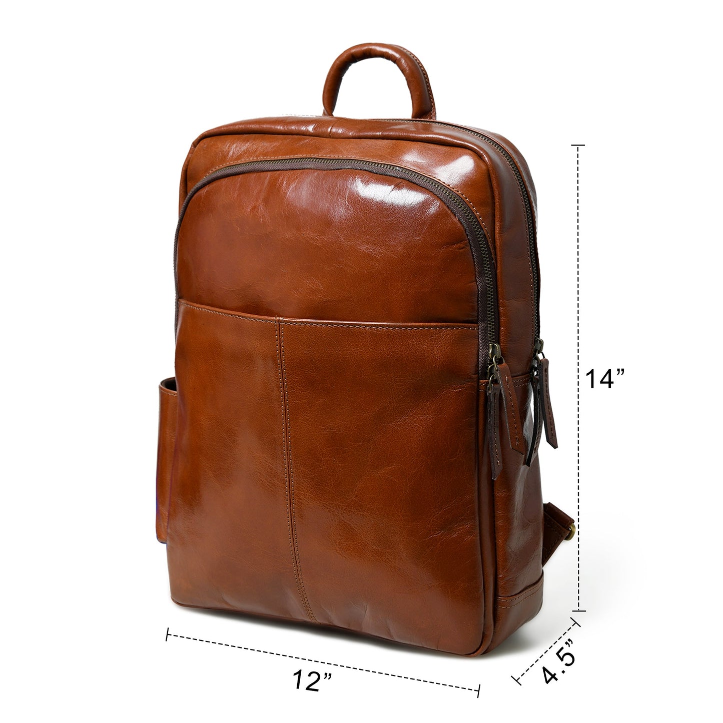 Luxury Italian Leather Backpack, Tan