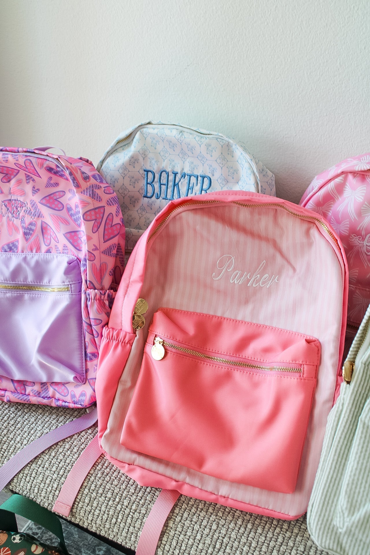 Pink Stripe Backpack