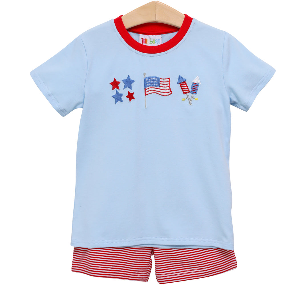 Jelly Bean Patriotic Short Set