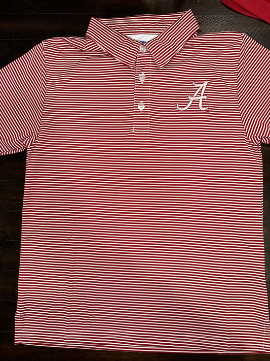 Striped Alabama White A Polo