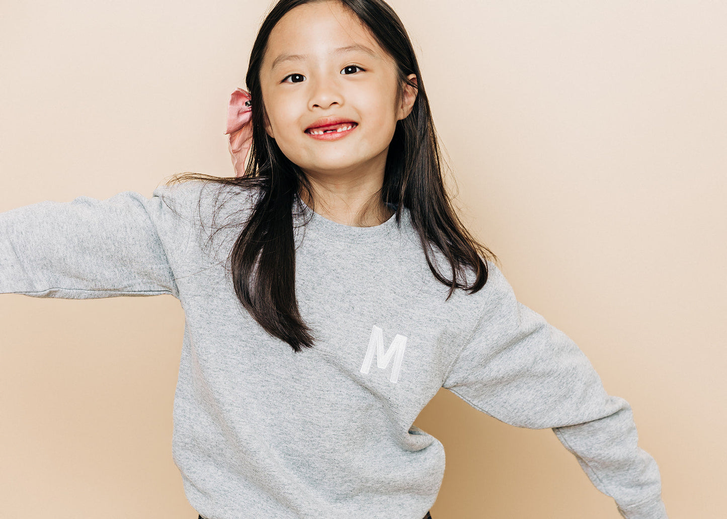 Heather Grey Letter Sweatshirt