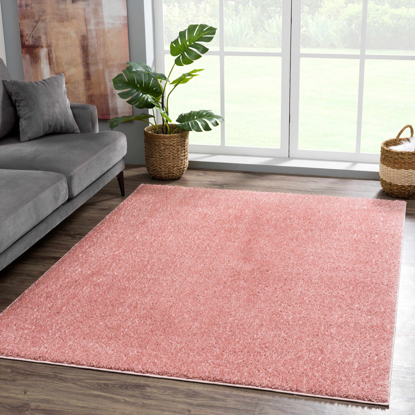 Judy Burgundy Washable Area Rug - Clearance