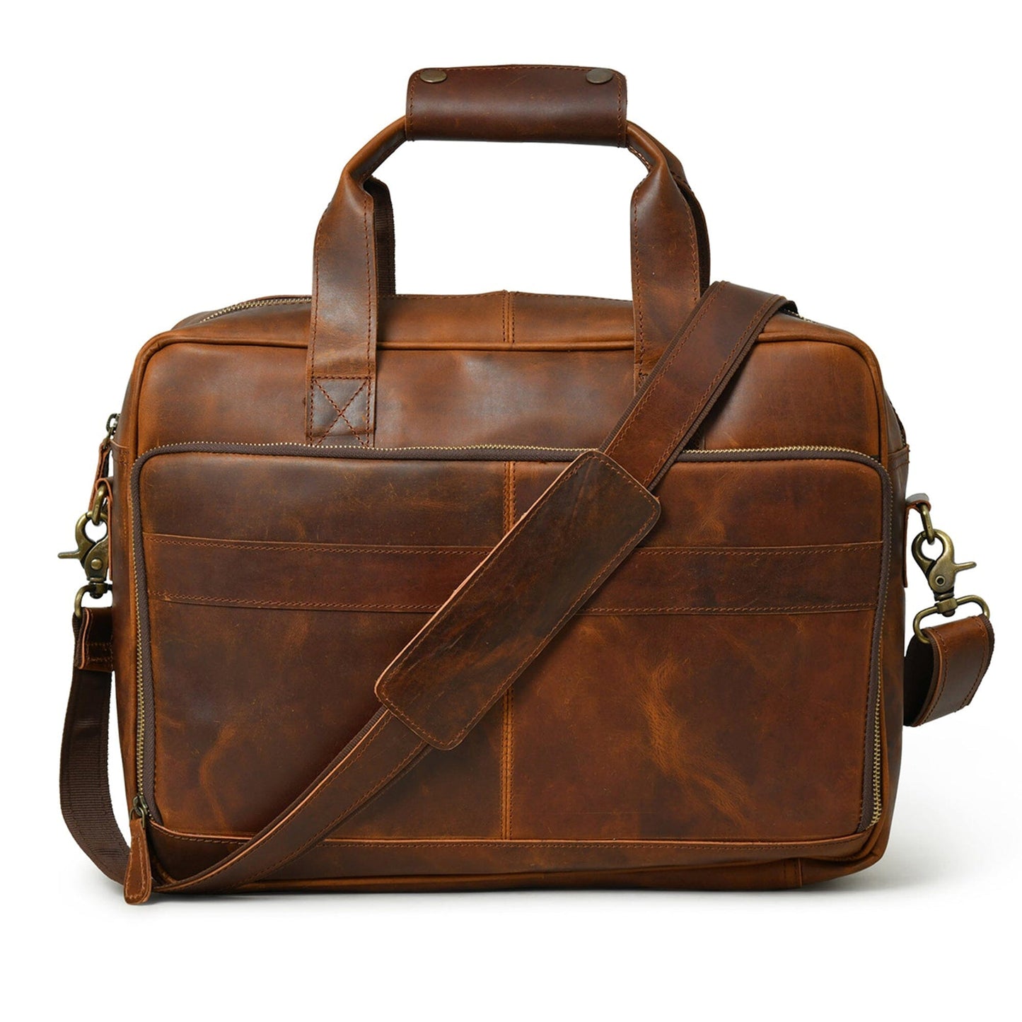 Clifford Laptop Briefcase- Brown