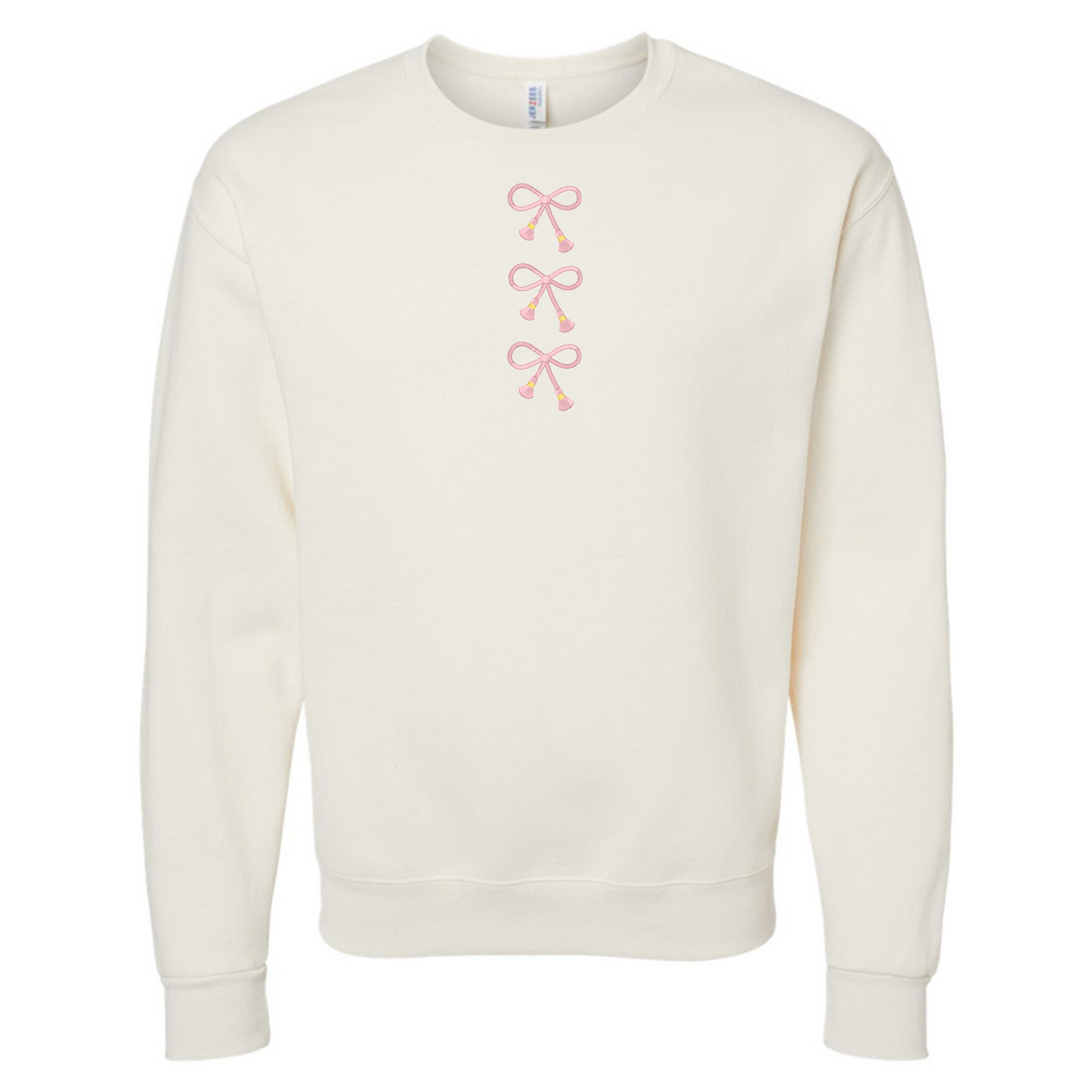 Embroidered Tasseled 'Bows' Sweatshirt