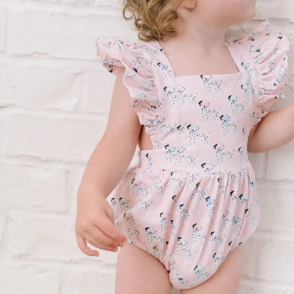 Emmy Romper in Dalmatian 