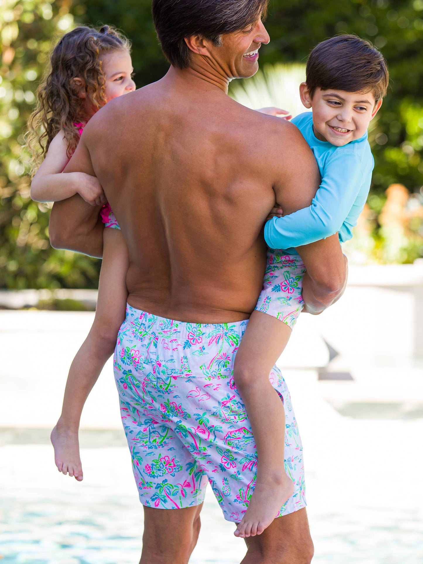 RuffleButts + RuggedButts - Men's Tropical Resort Swim Trunks