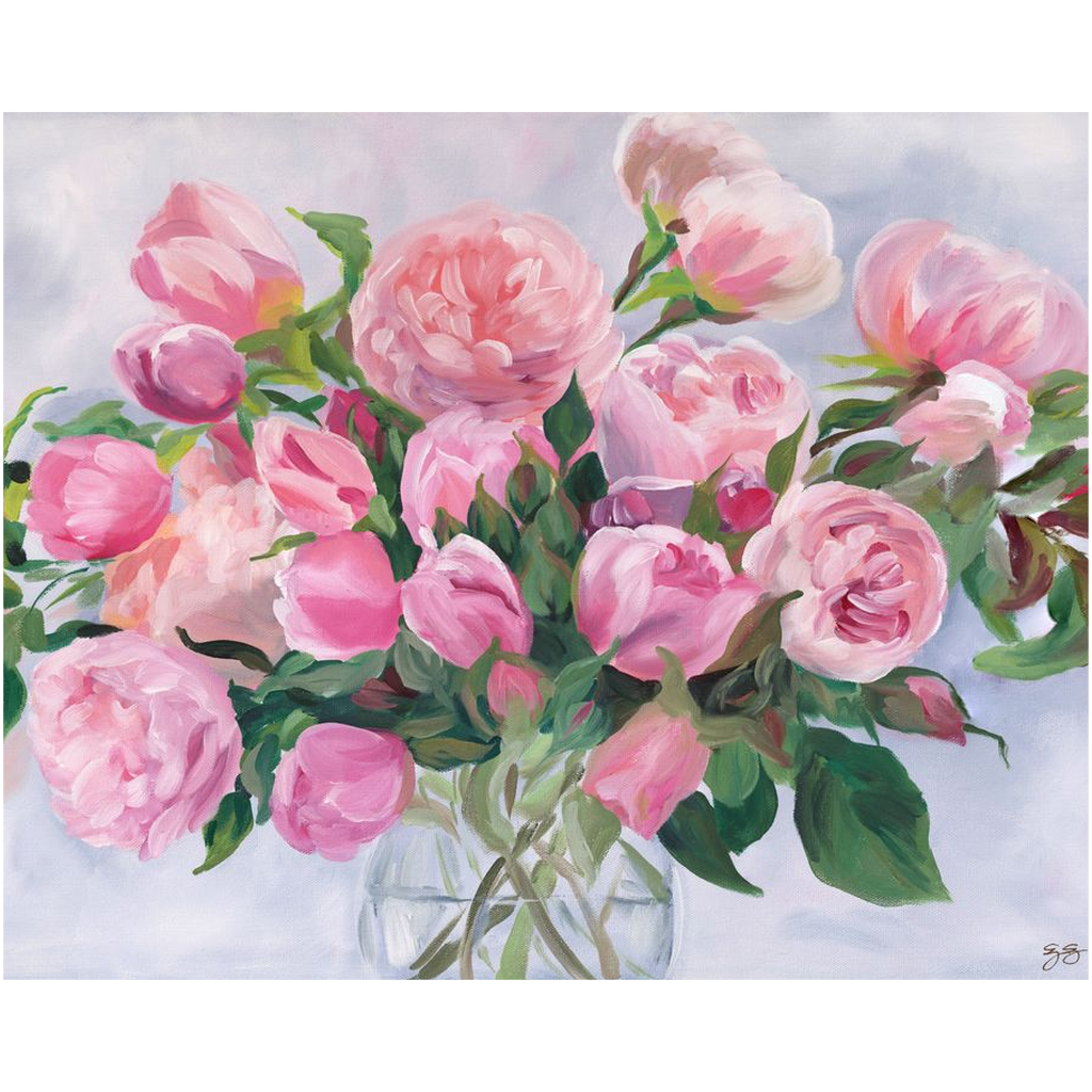 Garden Rose, a fine art print on canvas