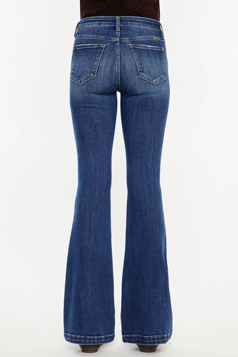 Kan Can USA - PETITE OPEN PACK  MID RISE FLARE JEANS-KC20041M-PT