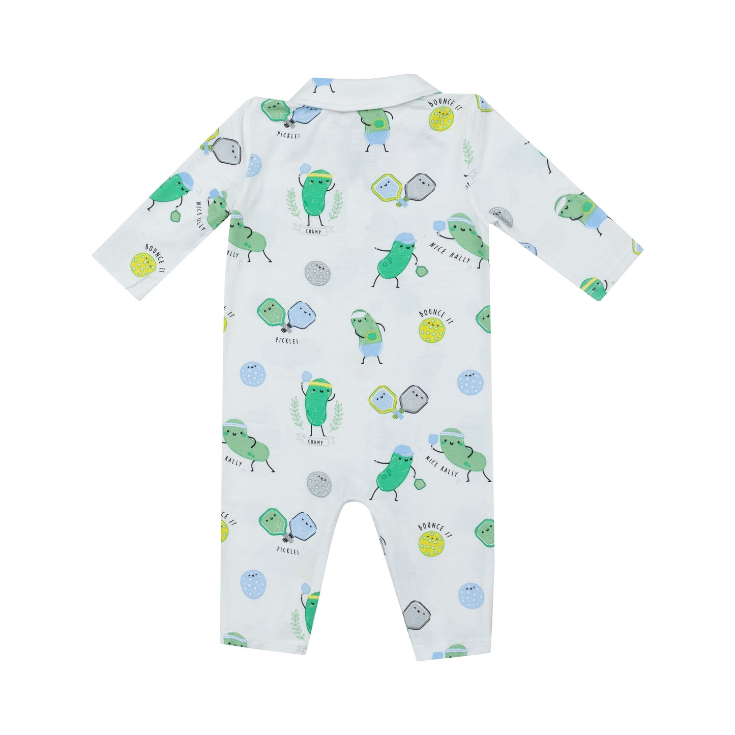 Polo Romper - Pickleball Blue