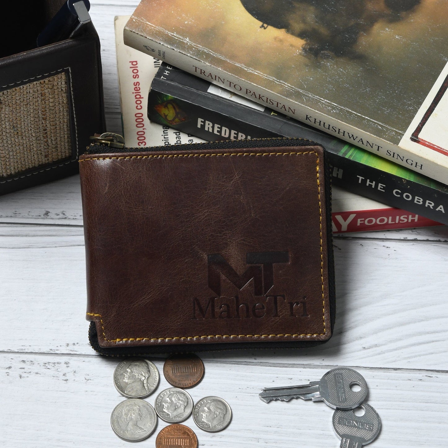 Adams Bi-Fold Wallet- Walnut Brown