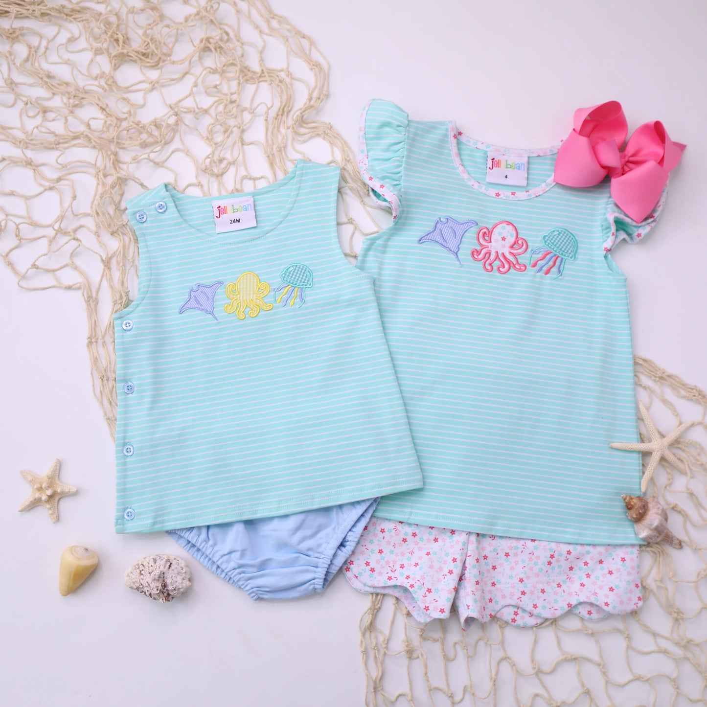 Sea Life Flutter Short Set