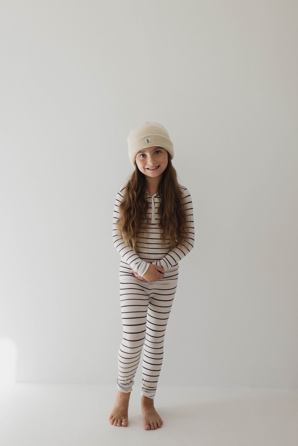 Grey & Black Stripe | Two Piece Bamboo Pajamas