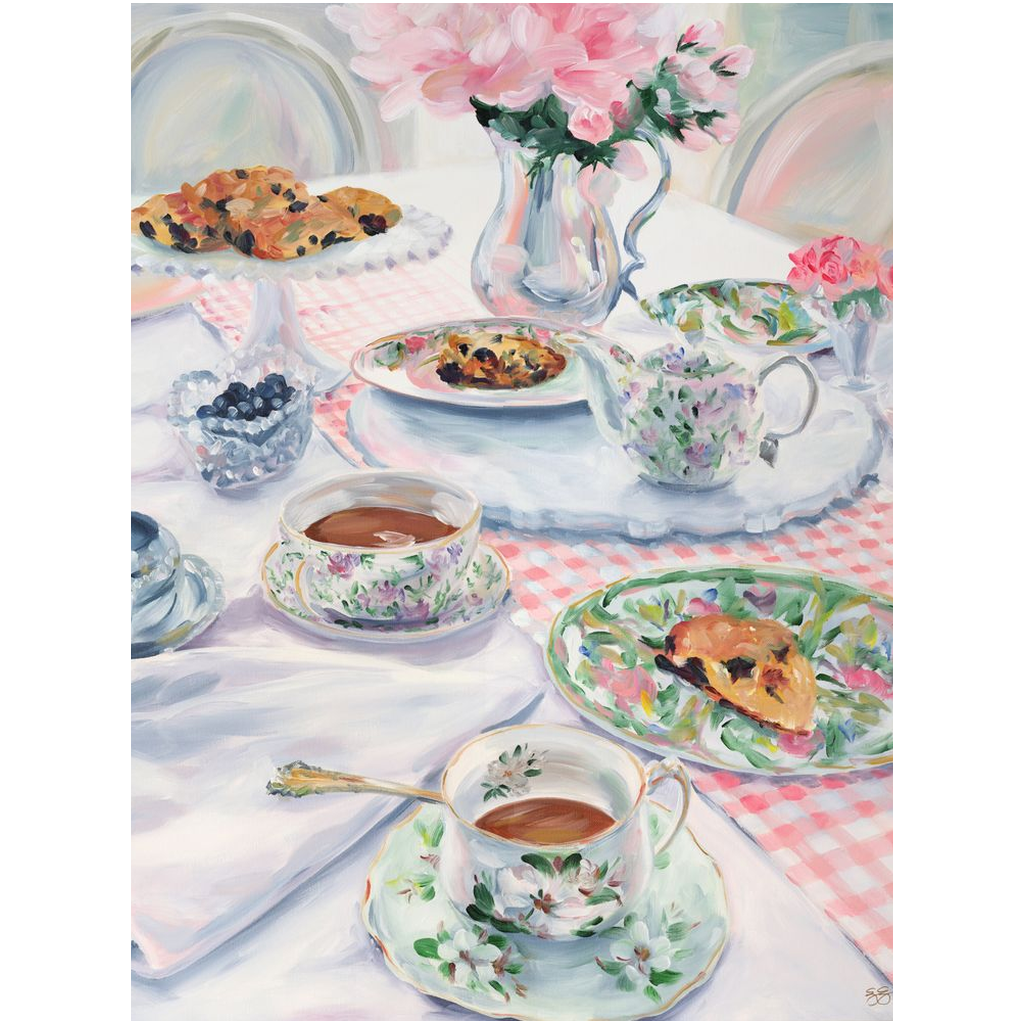 Magnolia Tea and Scones, a fine art print on canvas