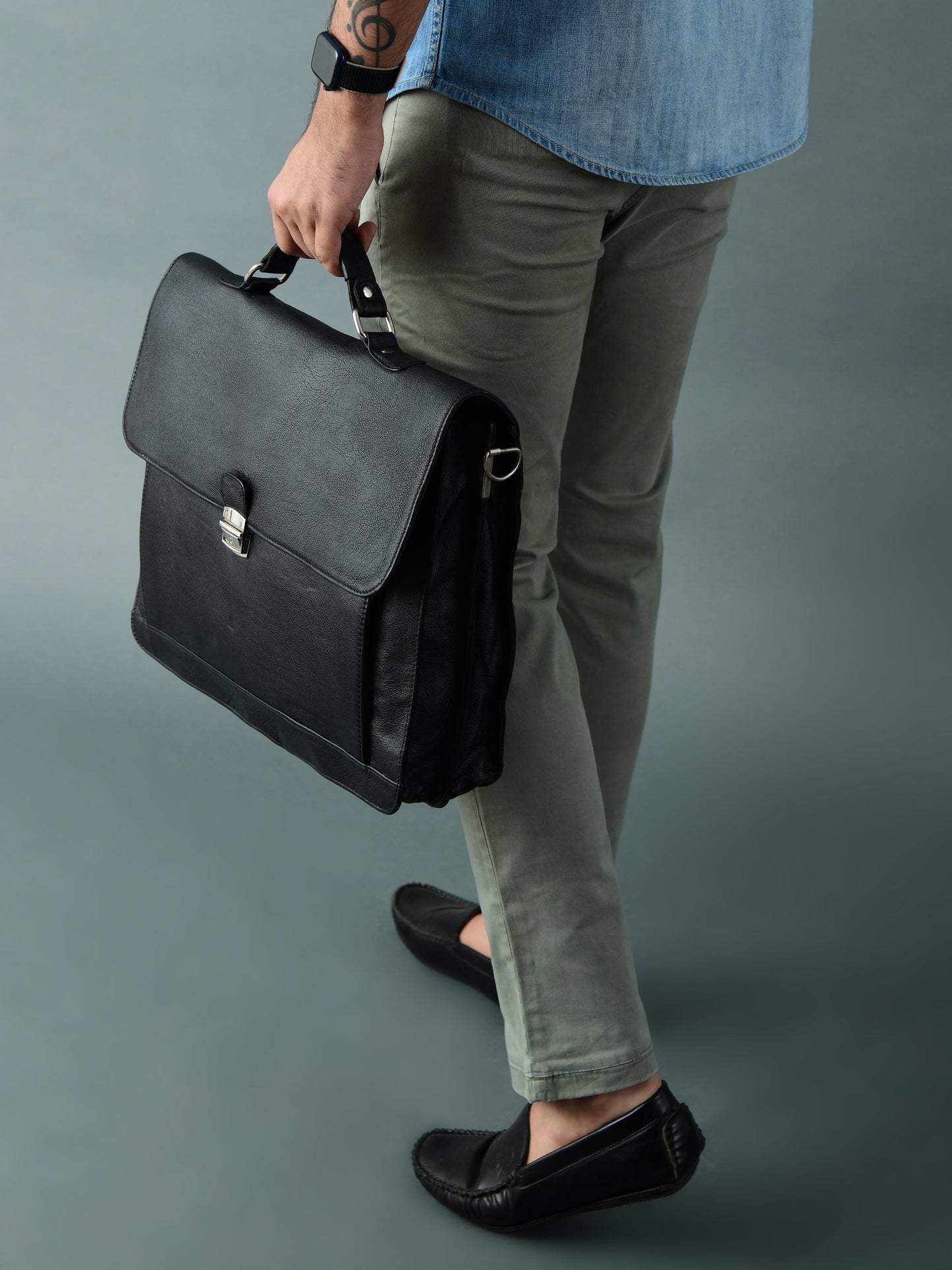 Business Attache Laptop Bag - Italian Finish