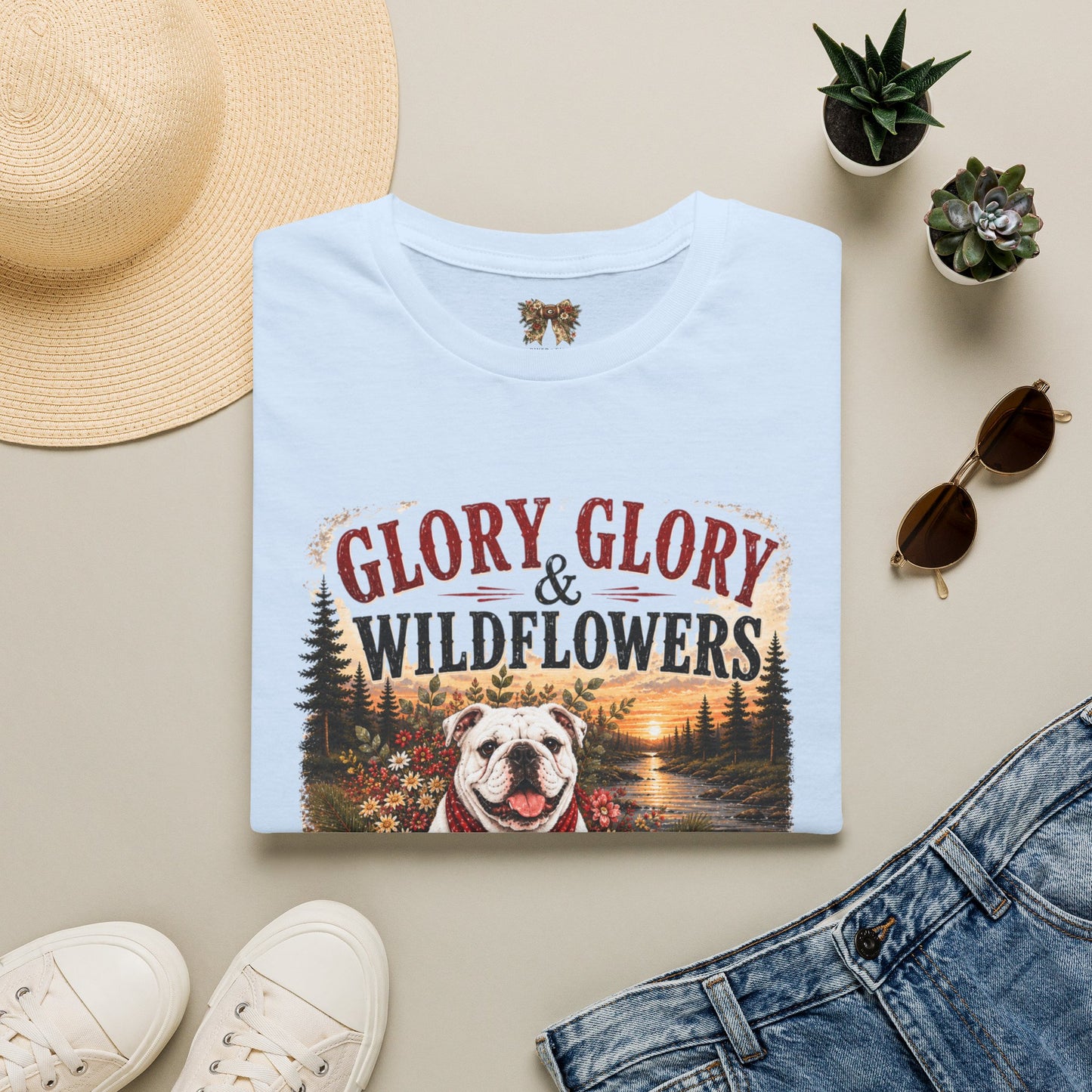 River + Pine - Glory Glory & Wildflowers T-Shirt — Front Graphic Only