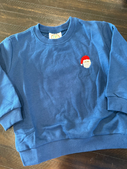 Navy Santa Crewneck Bubble