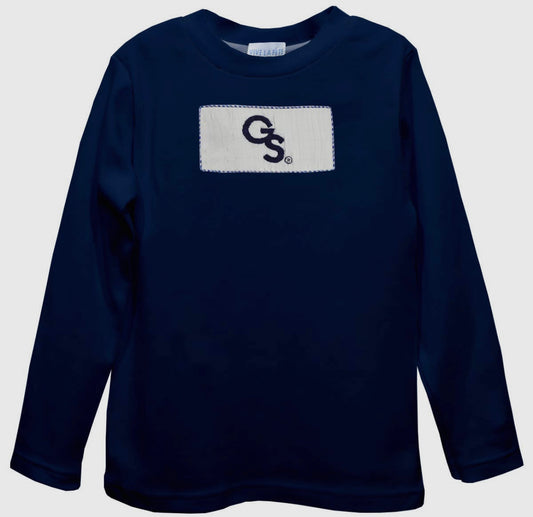 Hand Smocked Georgia Southern Long Sleeve Tee