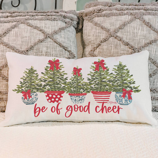 LuckyBird Apparel and Home - Christmas "Be of Good Cheer" Pillow