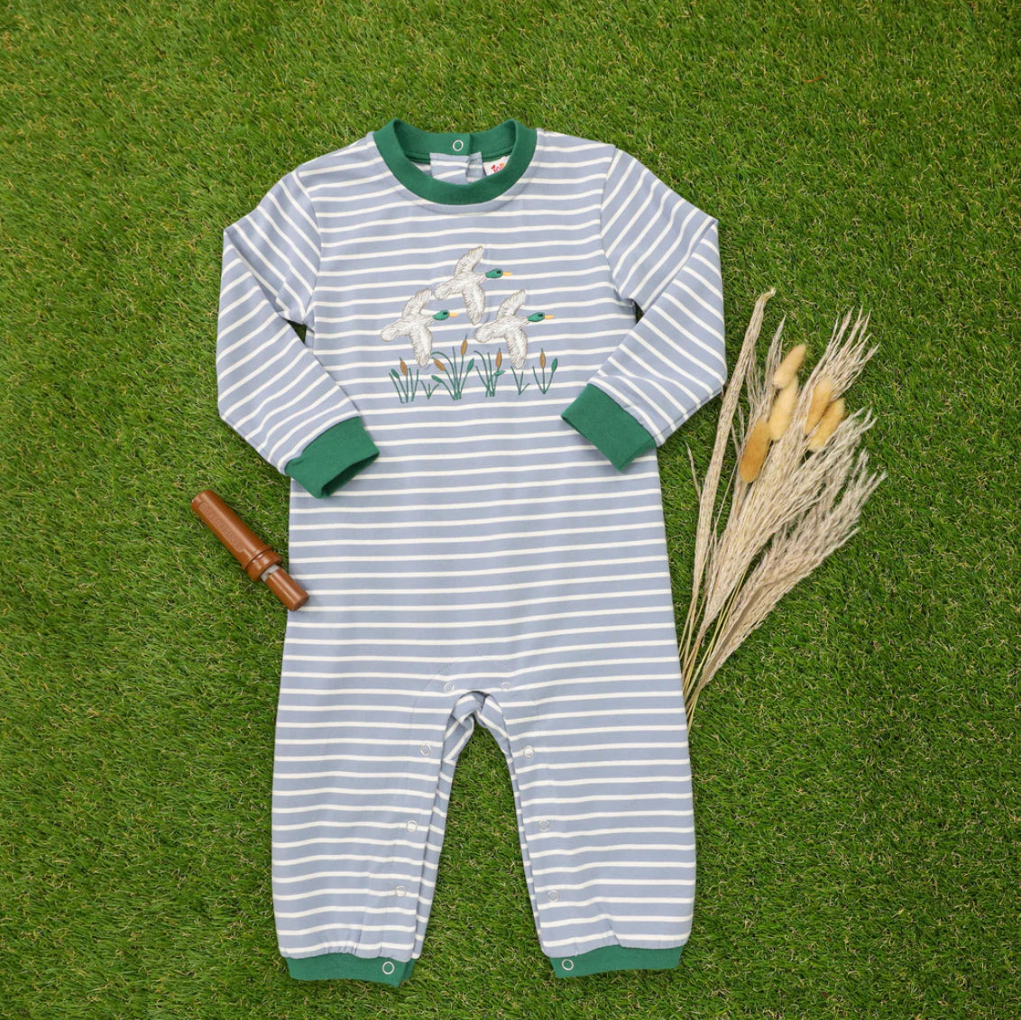 Jellybean Mallard Embroidery Romper