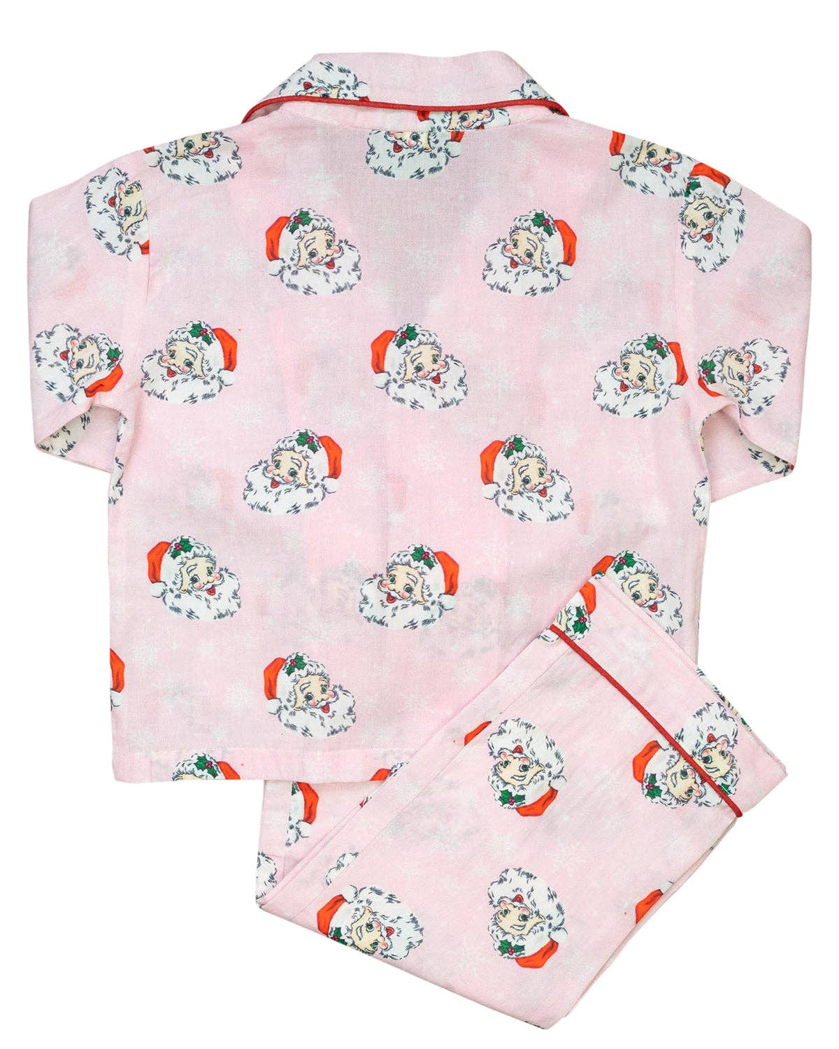 Smockingbird - Vintage Santa Pajama Set in Pink