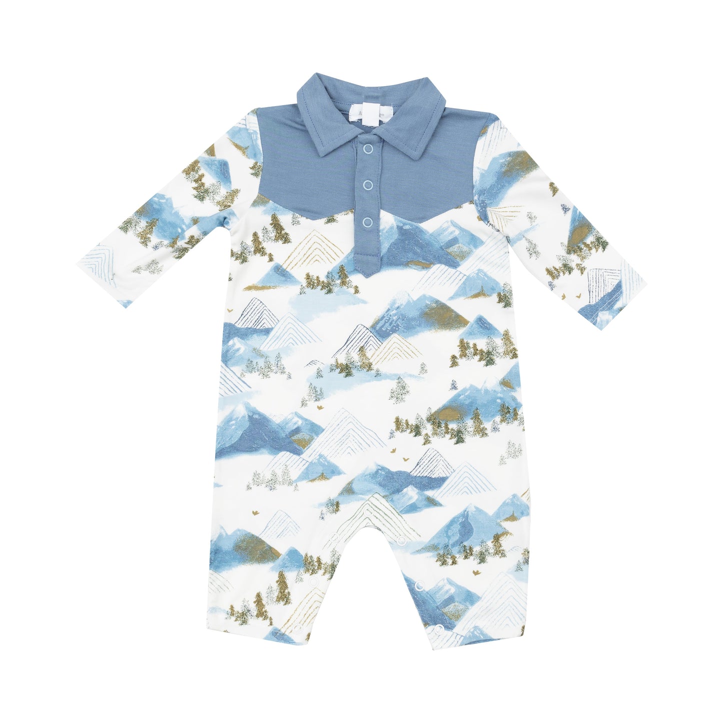 L/S CowBoy Romper - Mountains