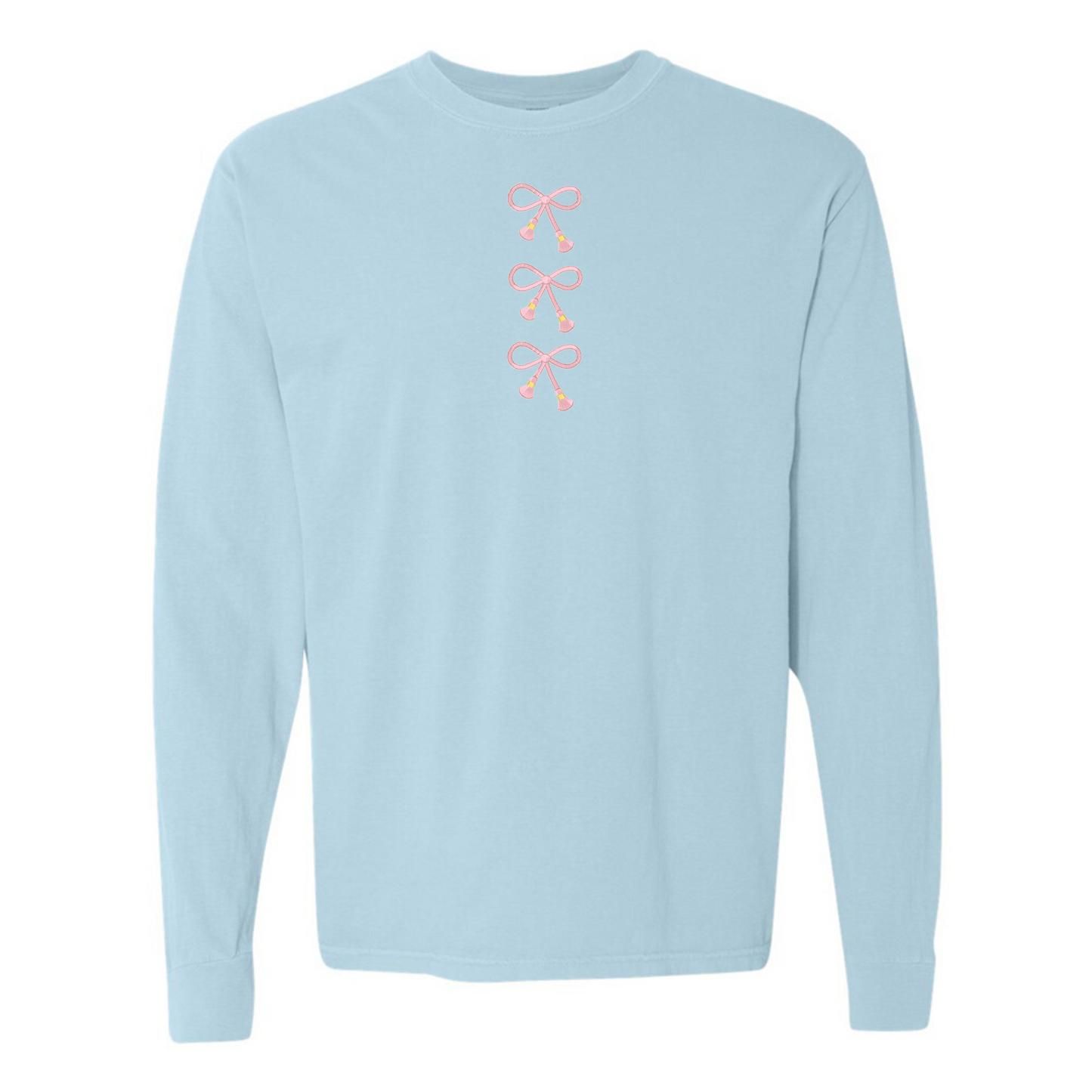 Embroidered Tasseled 'Bows' Long Sleeve