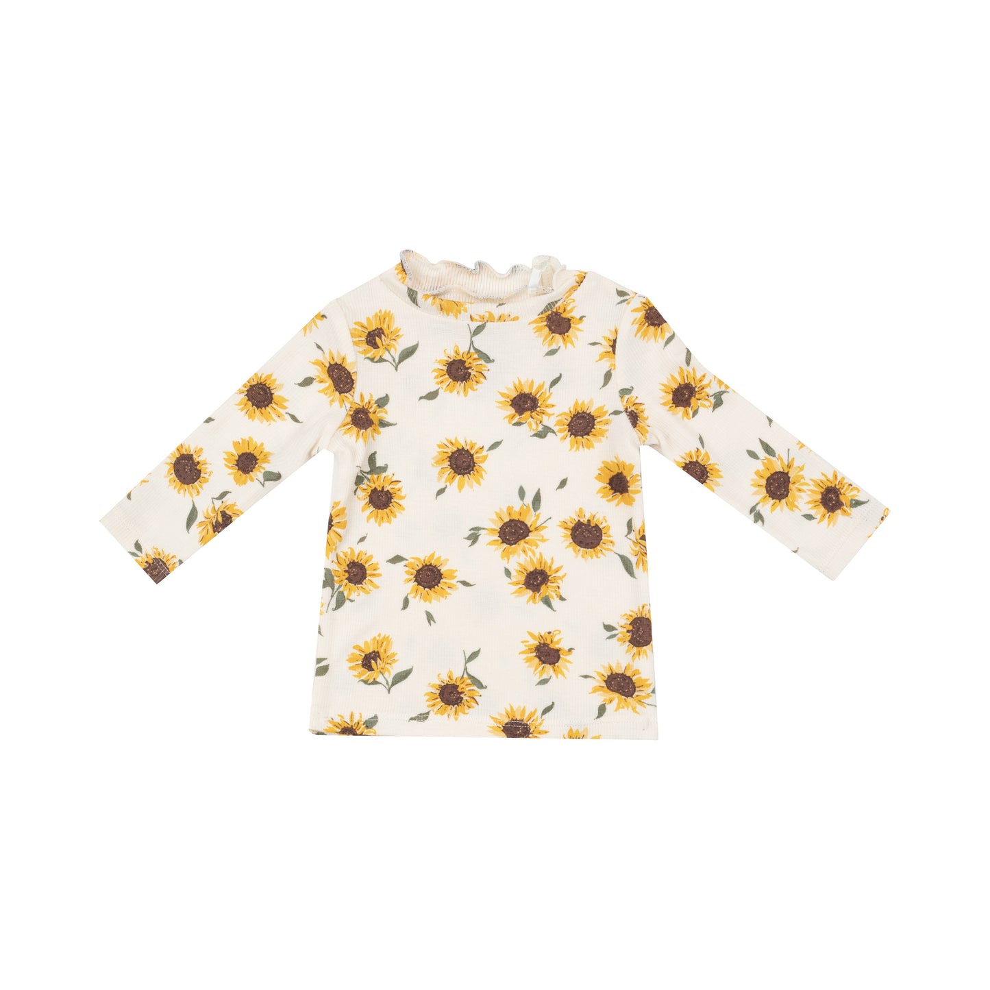 L/S Mock Turtle Neck - Baby Sunflowers