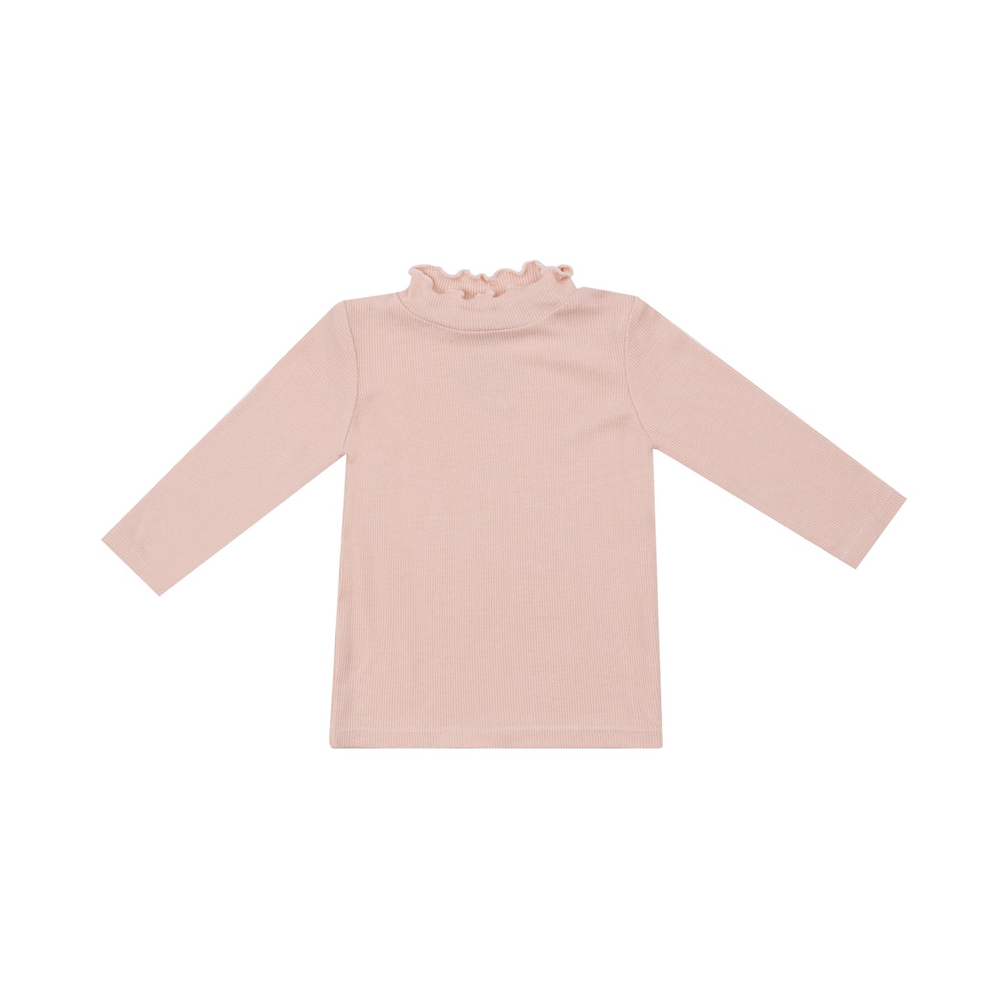 L/S Mock Turtle Neck - Basic - Solid Pale Blush