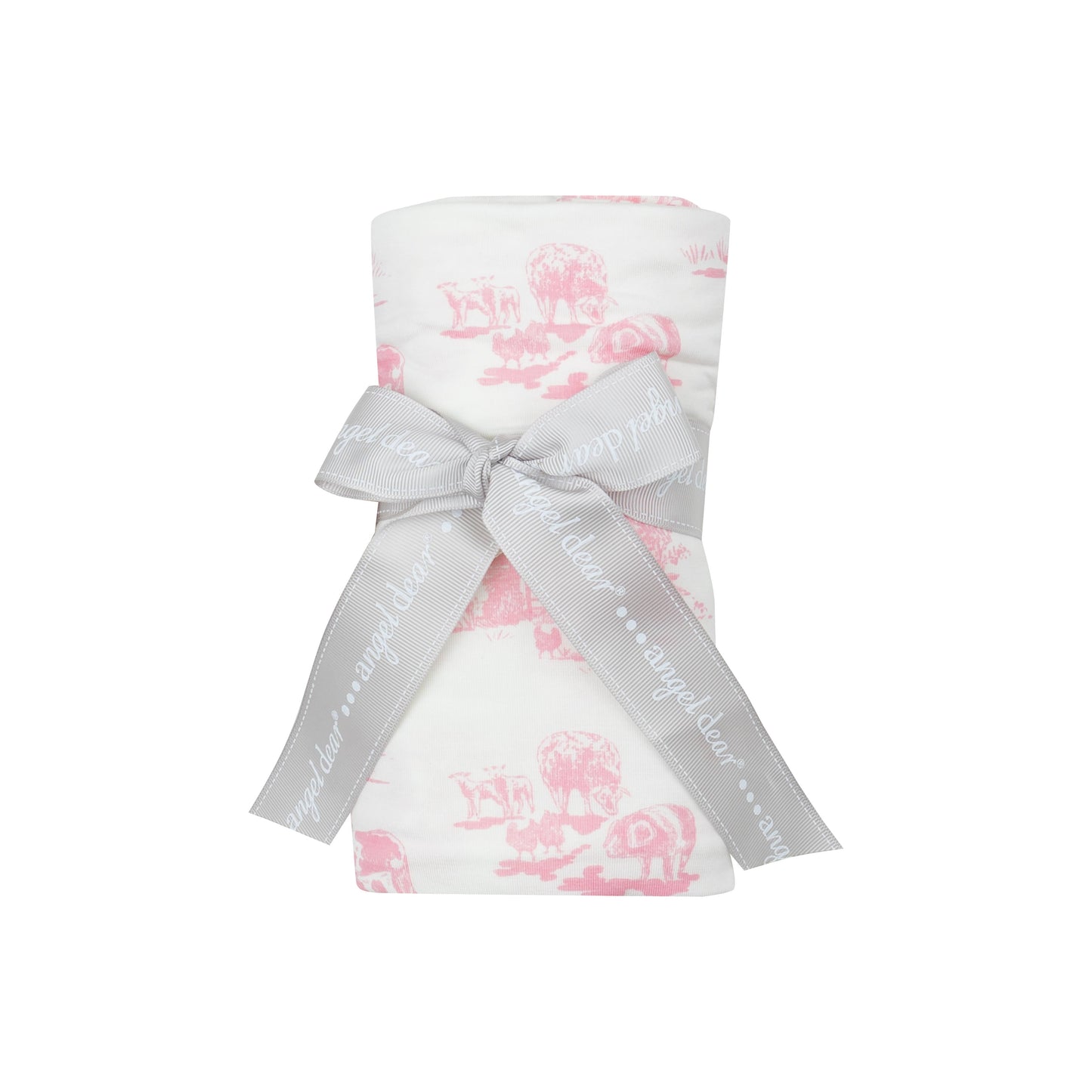 Swaddle Blanket - Farm Toile Pink