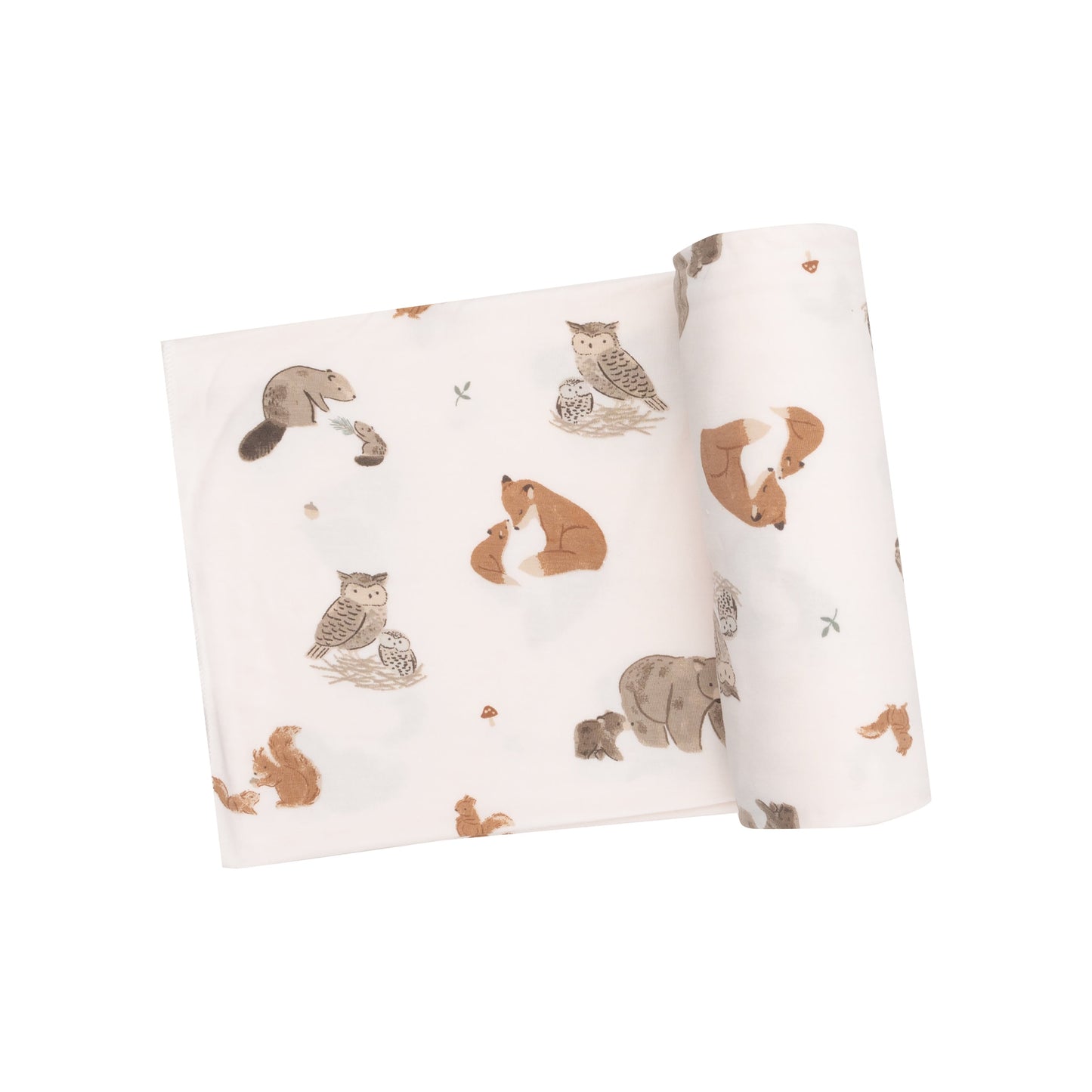 Swaddle Blanket - Mixed Woodland Animals Pink